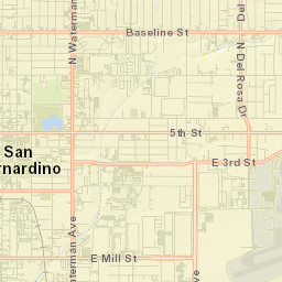 San Bernardino Street Map