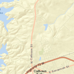 Calhoun Falls Street Map