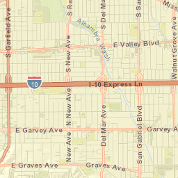 Monterey Park Street Map