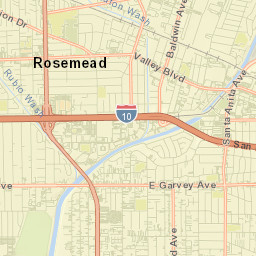Rosemead Street Map
