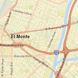 El Monte, California Street Map