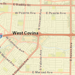 West Covina, California Street Map