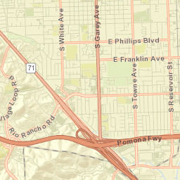 Pomona, California Street Map