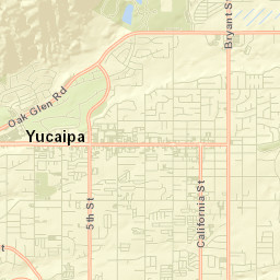 Yucaipa Street Map