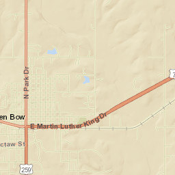 Broken Bow Street Map