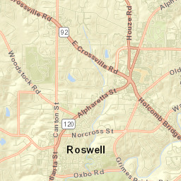 Roswell Street Map