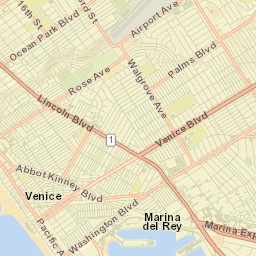 Marina del Rey Street Map