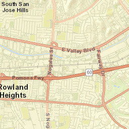 South San Jose Hills Street Map