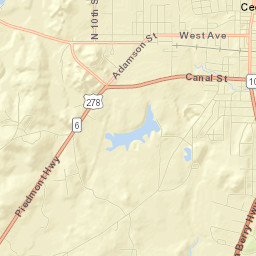 Cedartown Street Map