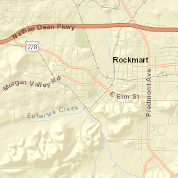Rockmart Street Map