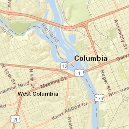 West Columbia Street Map