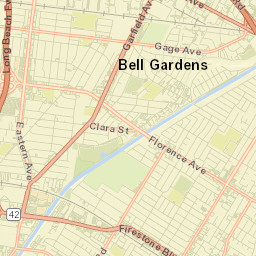 Bell Gardens Street Map