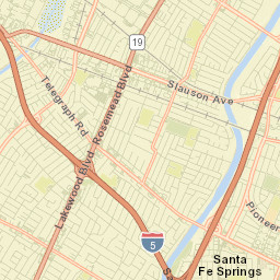 Santa Fe Springs Street Map