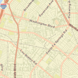West Whittier-Los Nietos Street Map