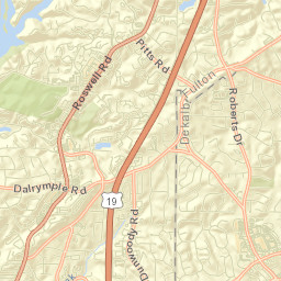 1772-2008 The Valley Northeast, Sandy Springs Street Map