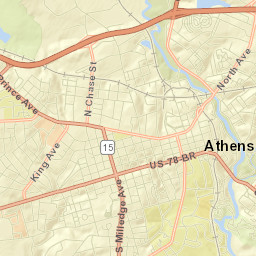 Athens, Georgia Street Map