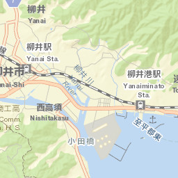 Yanai Shi Street Map