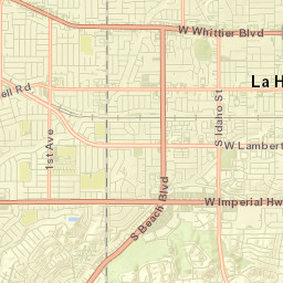 East La Mirada Street Map