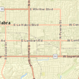 La Habra Street Map