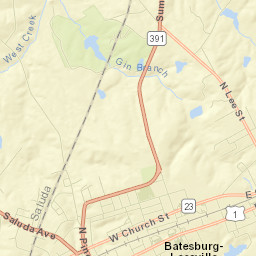 Batesburg Street Map