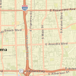 West Rancho Dominguez Street Map