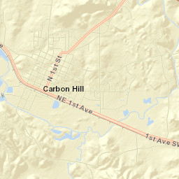 Carbon Hill Street Map