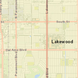 Lakewood Street Map