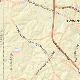 Powder Springs Street Map