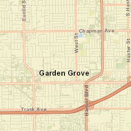 Garden Grove Street Map