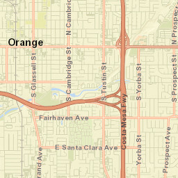 Orange, California Street Map