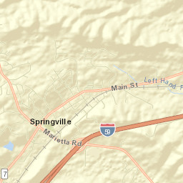 Springville Street Map