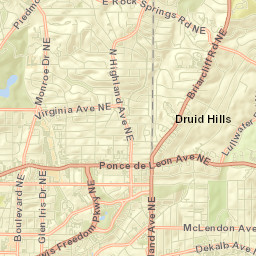 Druid Hills Street Map