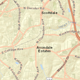 Avondale Estates Street Map