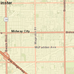 Midway City Street Map