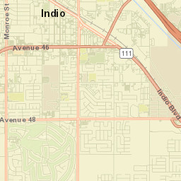 Indio Street Map
