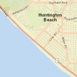 Huntington Beach Street Map