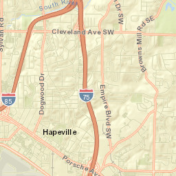 Hapeville Street Map