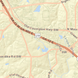Rockdale County Street Map