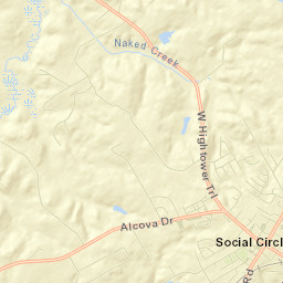 Social Circle Street Map