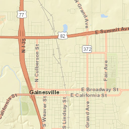 301-399 East Pecan Street Gainesville TX Street Map