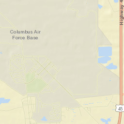 Columbus Air Force Base Street Map