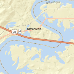 Riverside Street Map