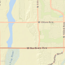 11900-11998 West Olive Avenue, Glendale, AZ Street Map