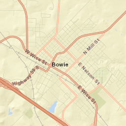 101-199 West Wise Street, Bowie, TX Street Map