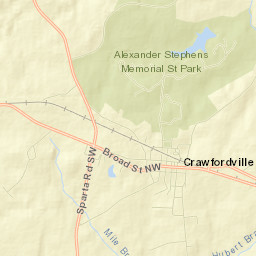 Crawfordville Street Map