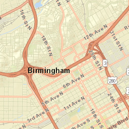 Birmingham, Alabama Street Map