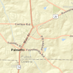 Palmetto Street Map