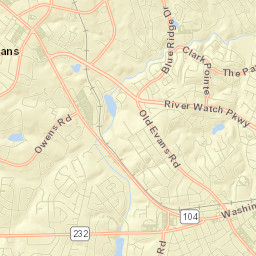 Evans Street Map