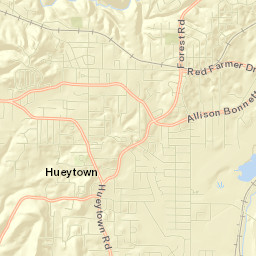 Hueytown Street Map