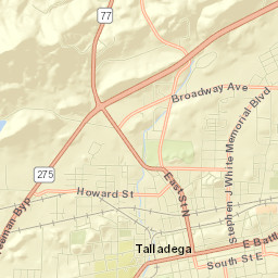 Talladega Street Map